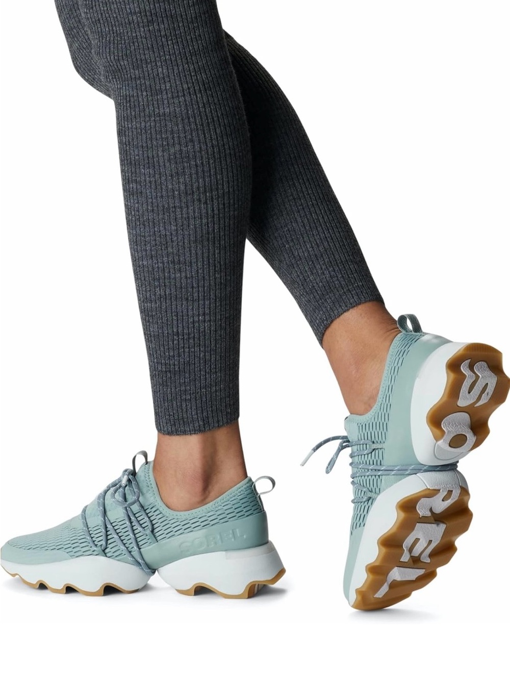 Sorel Kinetic Impact Lace Sneakers Womens 9.5 Crushed Blue Casual Comfort Shoes